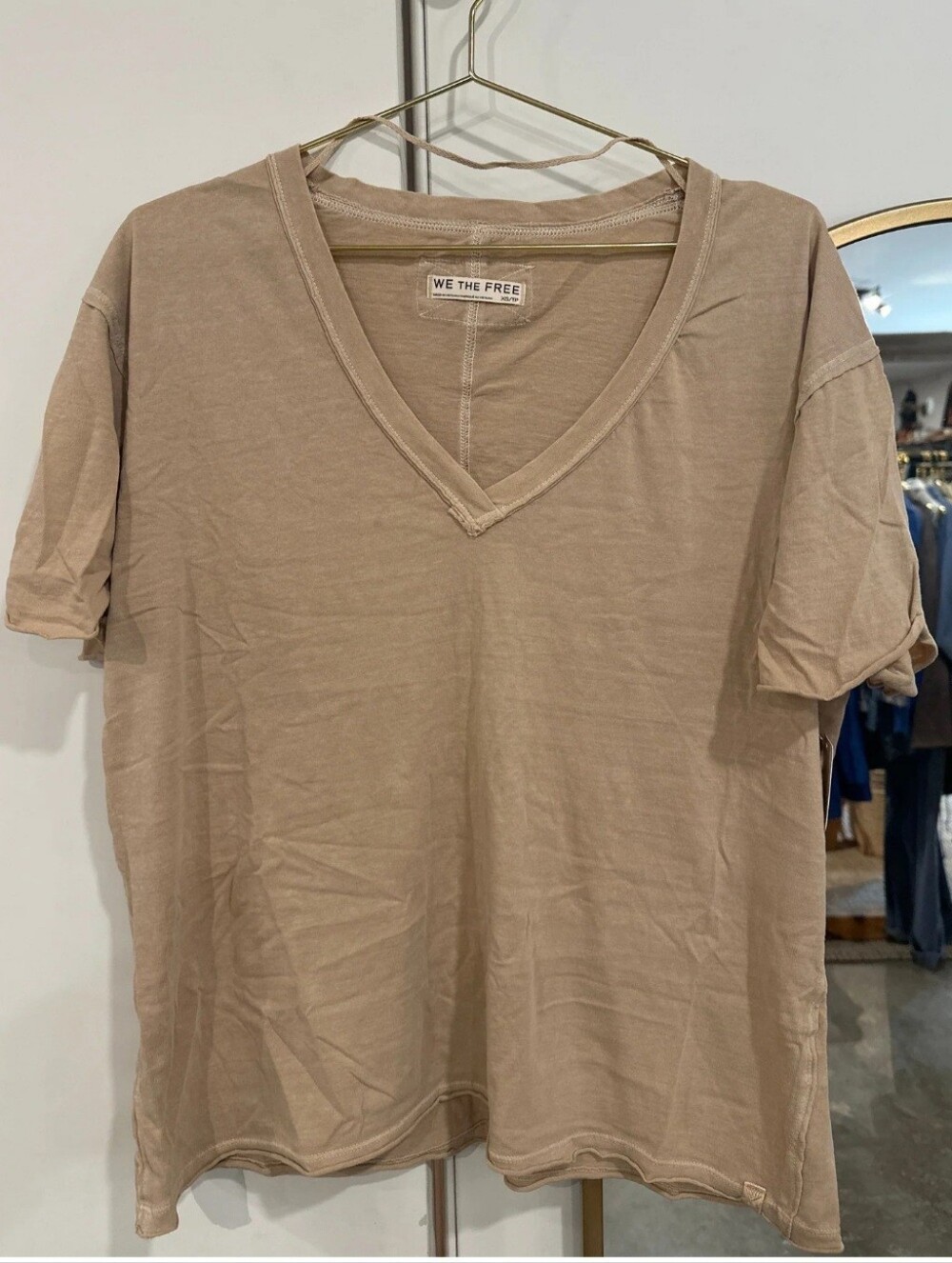 Free People We The Free Women's Nina Tee V neck S